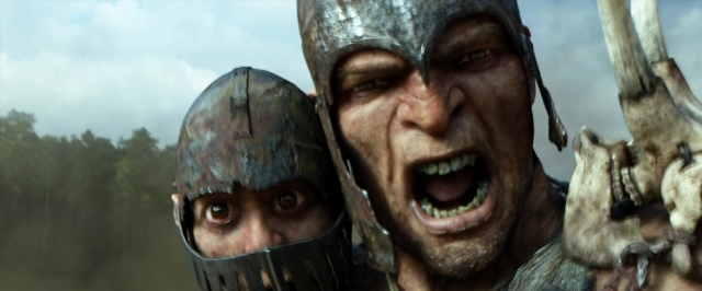 Wide shot frame from Jack the Giant Slayer — standing, hat, hand