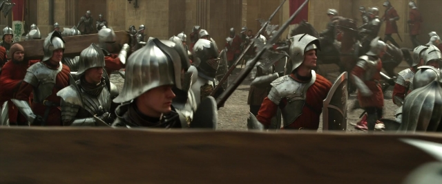Wide shot frame from Jack the Giant Slayer — standing, person, human face