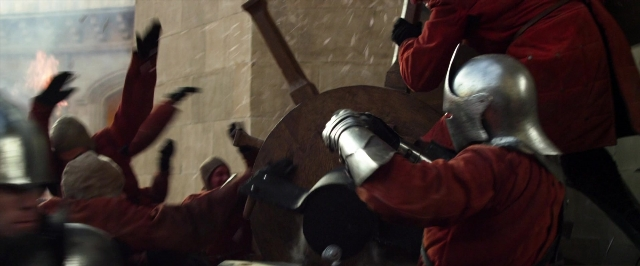 Wide shot frame from Jack the Giant Slayer — standing, room, person