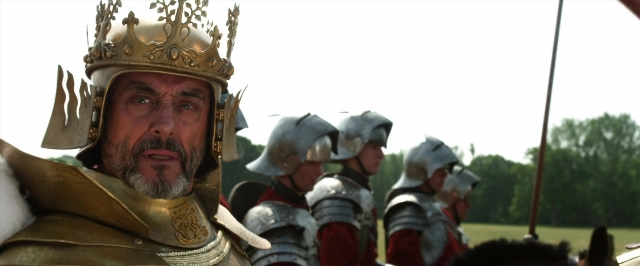 Medium shot frame from Jack the Giant Slayer — standing, beard, mustache