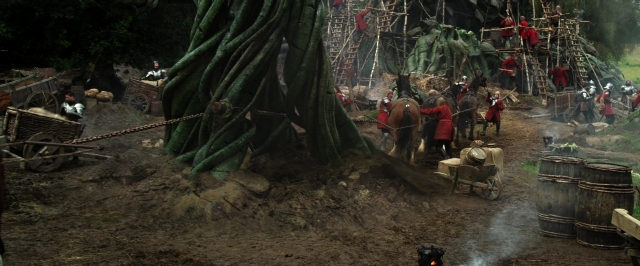 Wide shot frame from Jack the Giant Slayer — standing, person