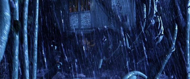 Wide shot frame from Jack the Giant Slayer — walking, night, water