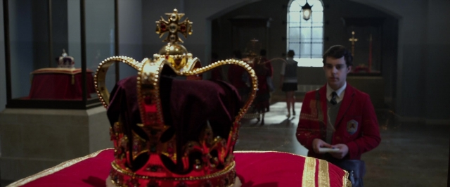 Wide shot frame from Jack the Giant Slayer — standing, room, table
