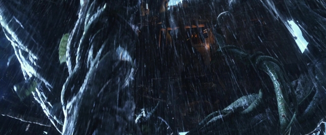 Wide shot frame from Jack the Giant Slayer — standing, snow, fountain