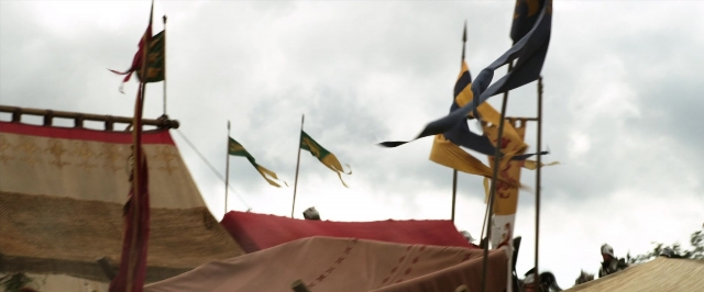 Wide shot frame from Jack the Giant Slayer — flag