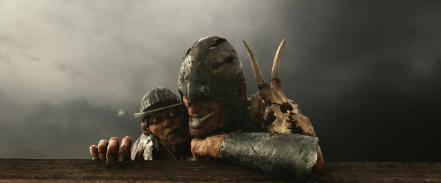 Wide shot frame from Jack the Giant Slayer — hat, person, human face