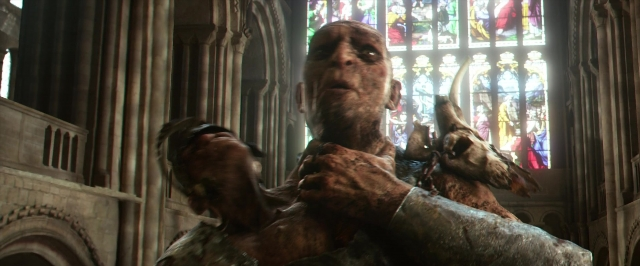 Medium shot frame from Jack the Giant Slayer — standing, beard, mustache