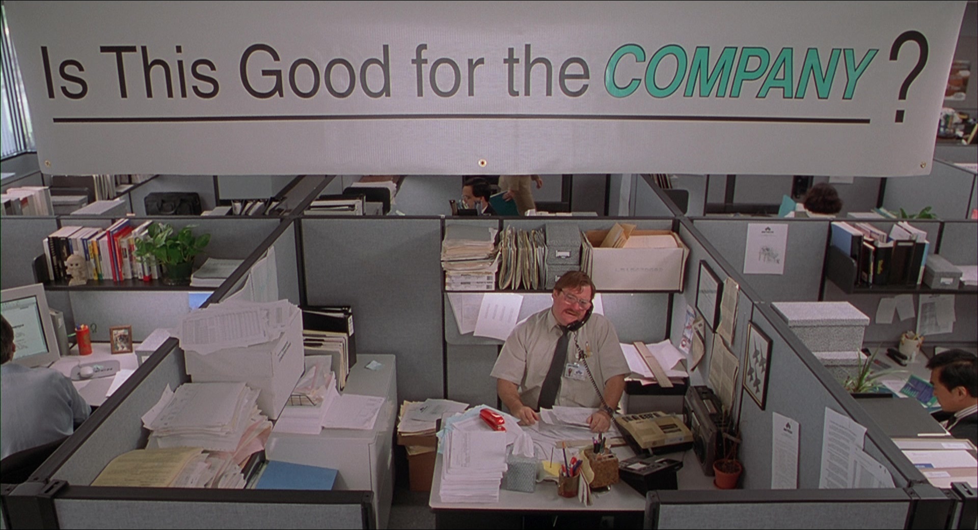 Office Space (1999), wide, 1.84:1 — film still