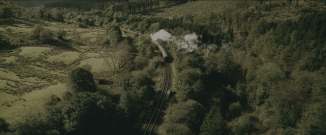 Wide shot frame from Harry Potter and the Sorcerer's Stone — train