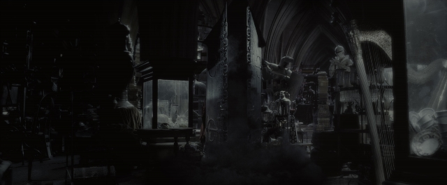 Wide shot frame from Harry Potter and the Half-Blood Prince — room, lamp, furniture