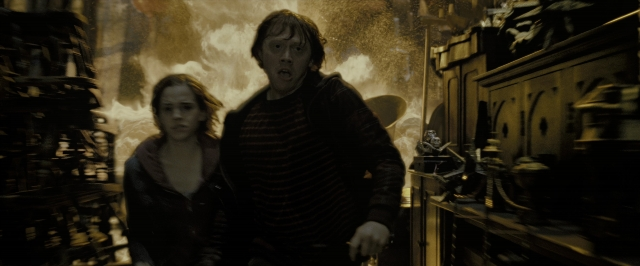 Wide shot frame from Harry Potter and the Deathly Hallows - Part 2 — standing, walking, room