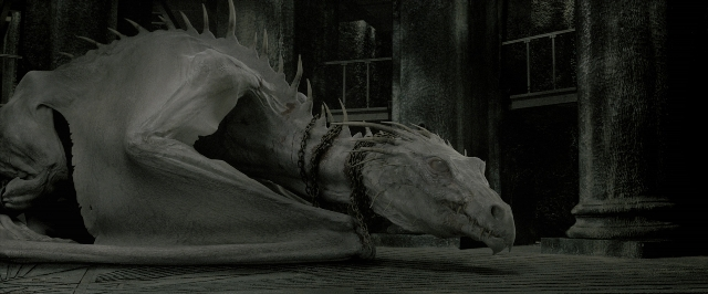 Wide shot frame from Harry Potter and the Deathly Hallows - Part 2 — action, show, subject