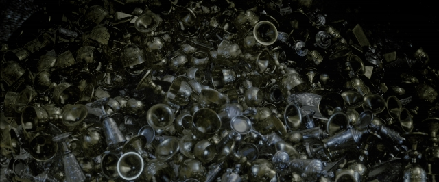 Wide shot frame from Harry Potter and the Deathly Hallows - Part 2 — glass, coin