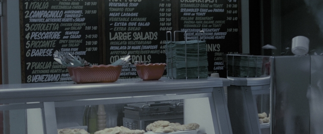 Wide shot frame from Harry Potter and the Deathly Hallows - Part 1 — food, restaurant, knife