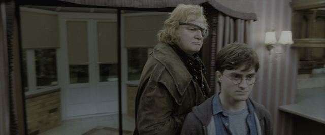 Wide shot frame from Harry Potter and the Deathly Hallows - Part 1 — standing, room, bed