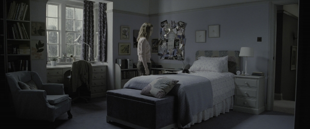 Wide shot frame from Harry Potter and the Deathly Hallows - Part 1 — standing, room, bed