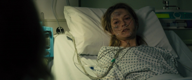 Wide shot frame from About Time — room, bed, bottle