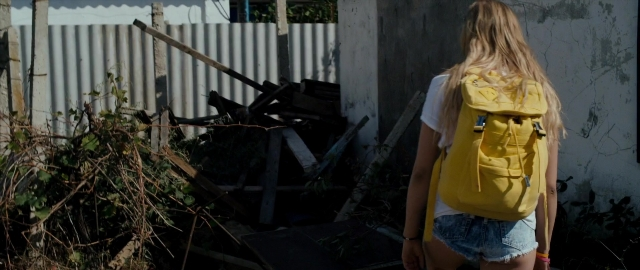 Wide shot frame from Kak menya zovut — standing, face, hair
