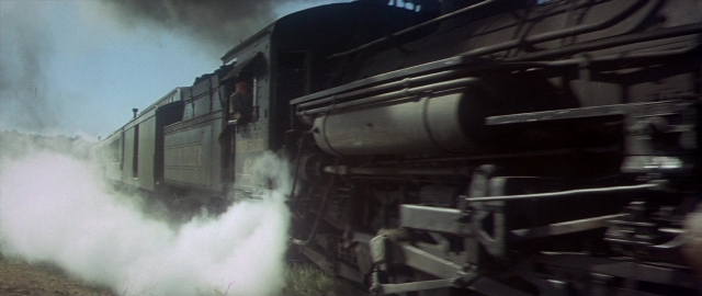 Frame from Butch Cassidy and the Sundance Kid — train, smoke