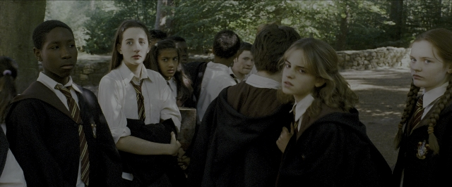 Wide shot frame from Harry Potter and the Prisoner of Azkaban — standing, forest, person