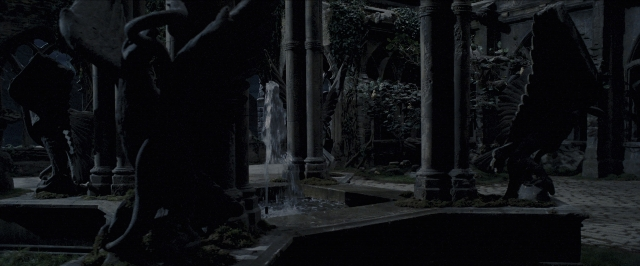 Wide shot frame from Harry Potter and the Prisoner of Azkaban — bird, building