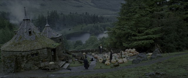 Wide shot frame from Harry Potter and the Prisoner of Azkaban — standing, smoke, person