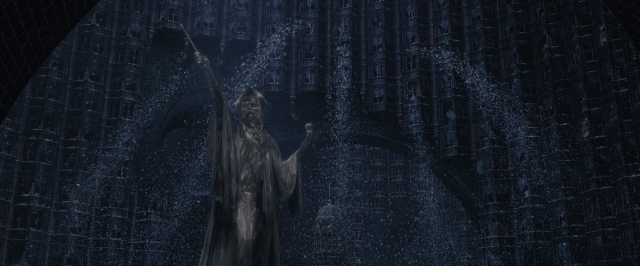 Wide shot frame from Harry Potter and the Order of the Phoenix — standing, hand, water