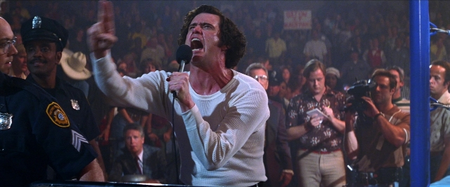 Wide shot frame from Man on the Moon — people, action, show