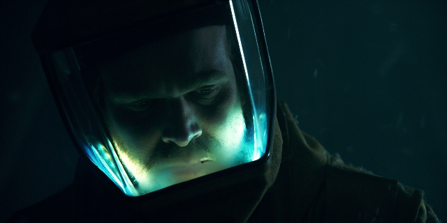 Wide shot frame from Stranger Things — hat, face, person