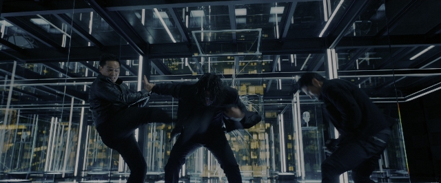 Wide shot frame from John Wick: Chapter 3 - Parabellum — fight, person