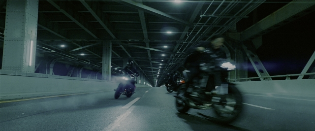 Frame from John Wick: Chapter 3 - Parabellum — street, night, motorcycle