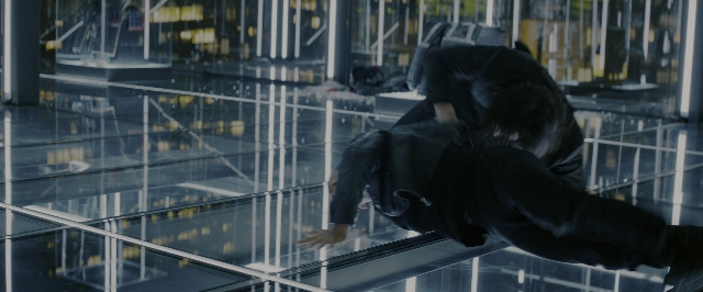 Wide shot frame from John Wick: Chapter 3 - Parabellum — glass, person