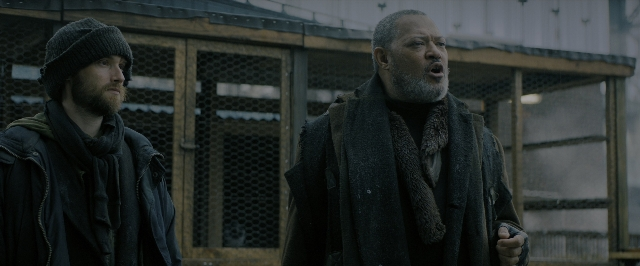 Wide shot frame from John Wick: Chapter 3 - Parabellum — standing, coat, hand