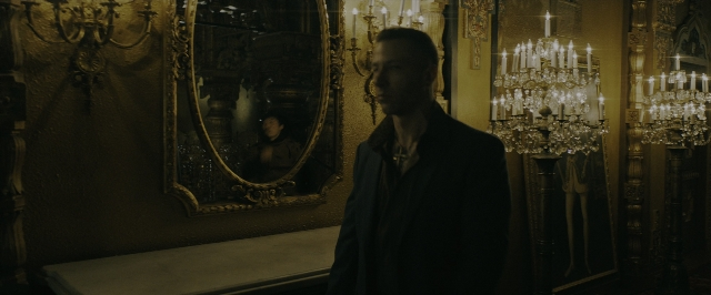 Wide shot frame from John Wick: Chapter 3 - Parabellum — standing, room, mirror