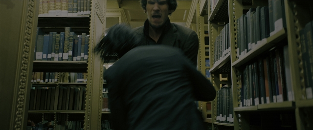 Wide shot frame from John Wick: Chapter 3 - Parabellum — book, standing, room