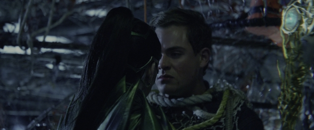 Wide shot frame from Power Rangers — face, hair, person
