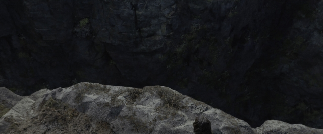 Wide shot frame from Power Rangers — people, standing, bird