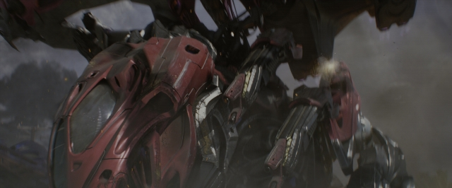 Wide shot frame from Power Rangers — plate, hat, hand