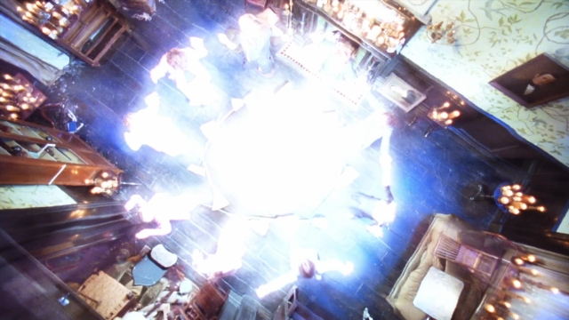 Wide shot frame from Practical Magic — room, table, lamp