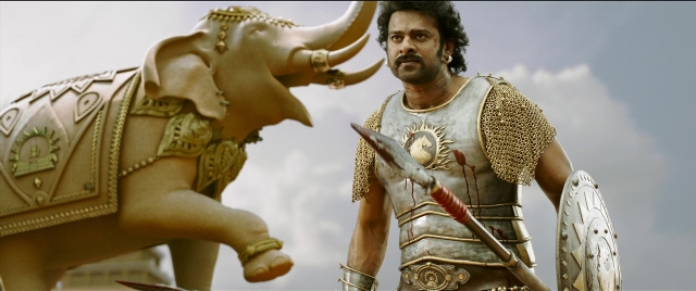 Wide shot frame from Bãhubali 2: The Conclusion — standing, hand, face