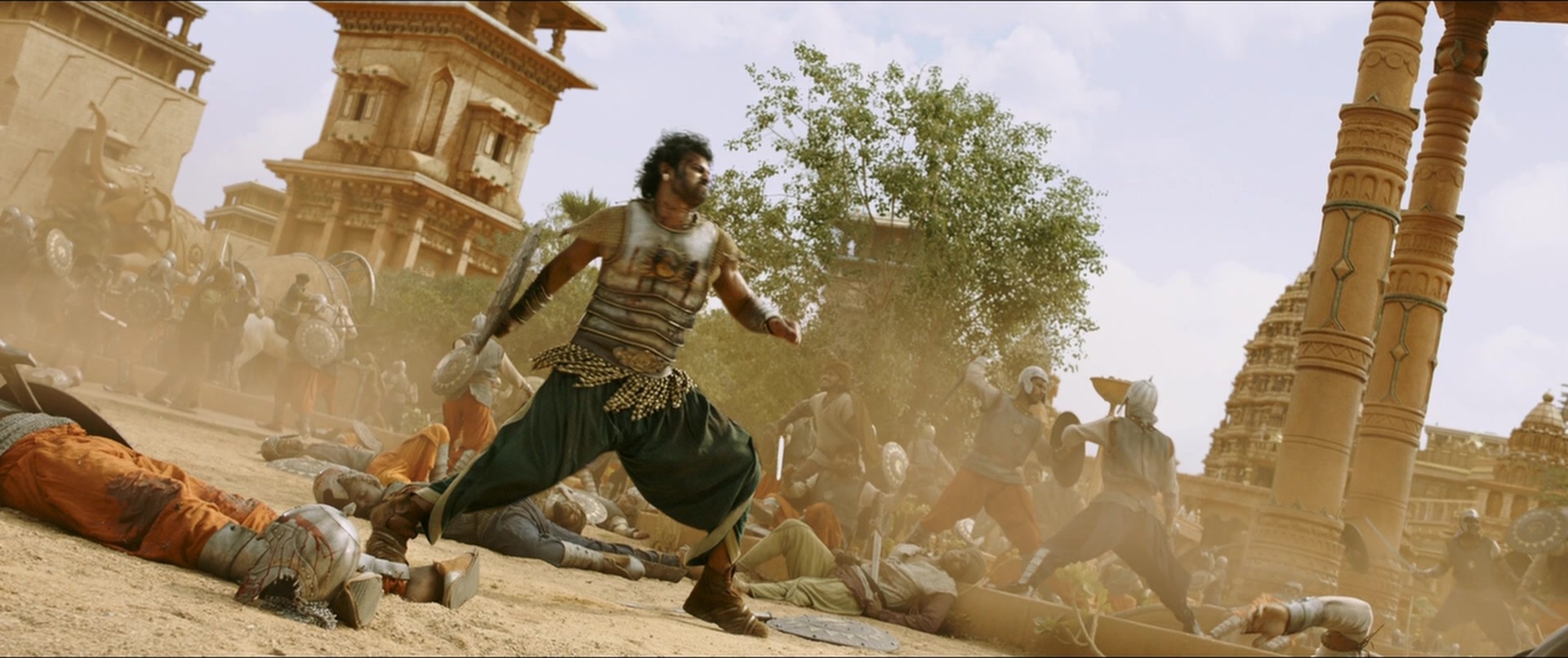 Bãhubali 2: The Conclusion (2017), wide, 2.38:1 — film still