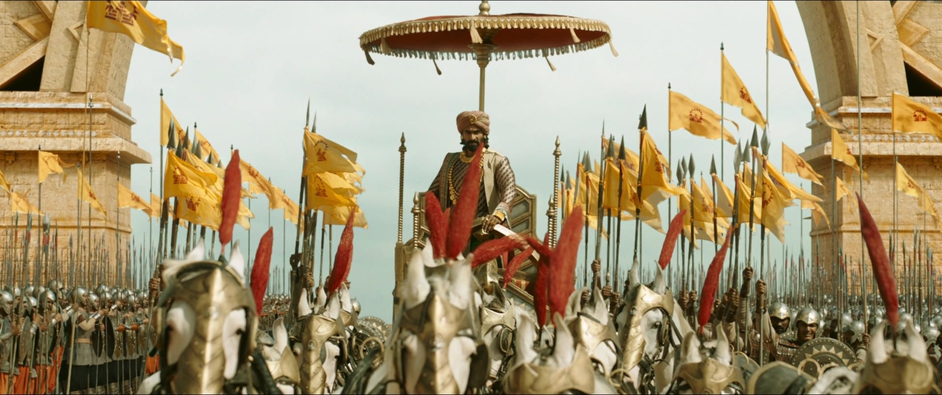Bãhubali 2: The Conclusion (2017), wide, 2.38:1 — film still