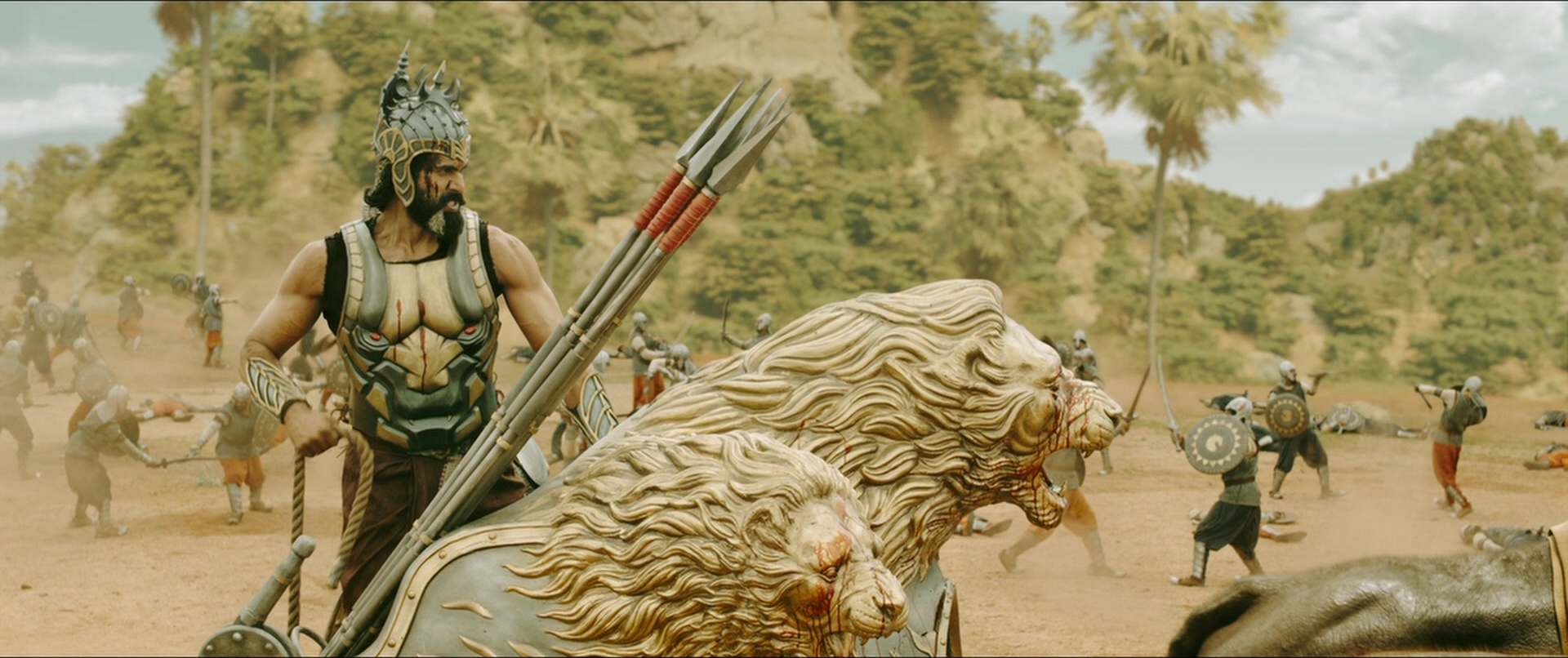 Bãhubali 2: The Conclusion (2017), wide, 2.38:1 — film still