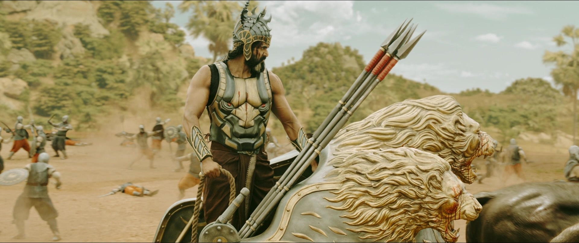 Bãhubali 2: The Conclusion (2017), wide, 2.38:1 — film still