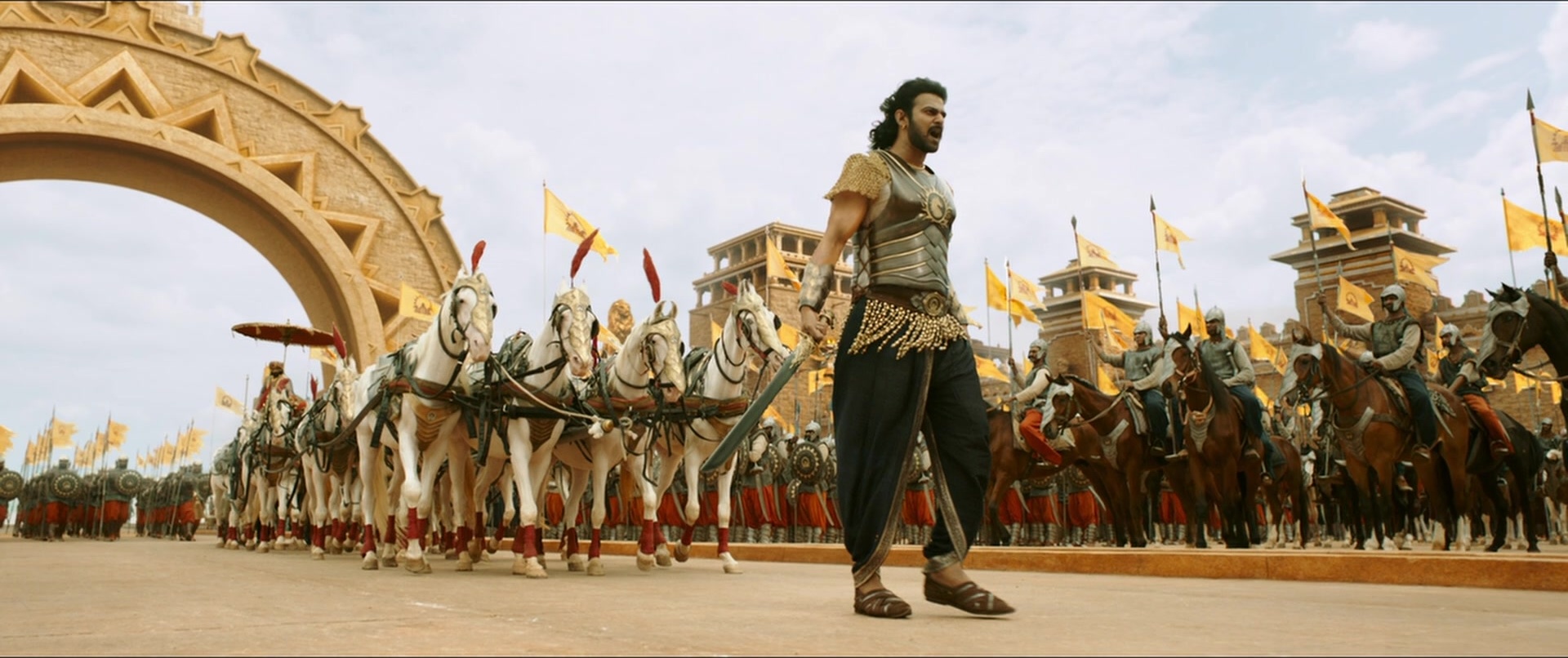 Bãhubali 2: The Conclusion (2017), wide, 2.38:1 — film still