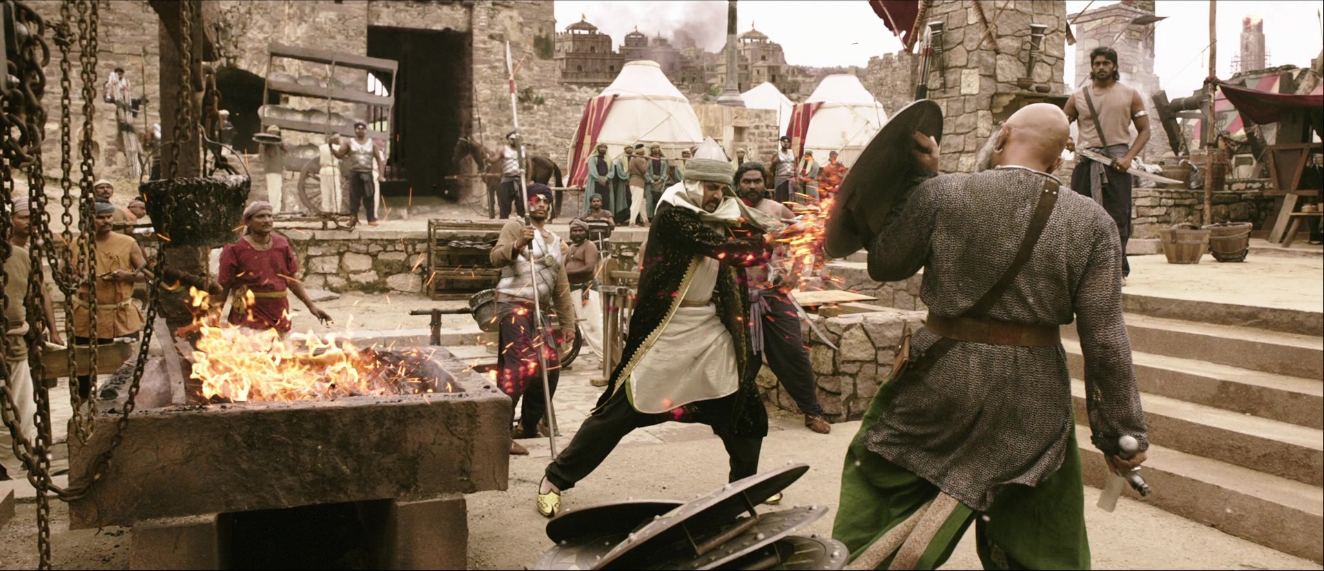Bãhubali: The Beginning (2015), wide, 2.32:1 — film still