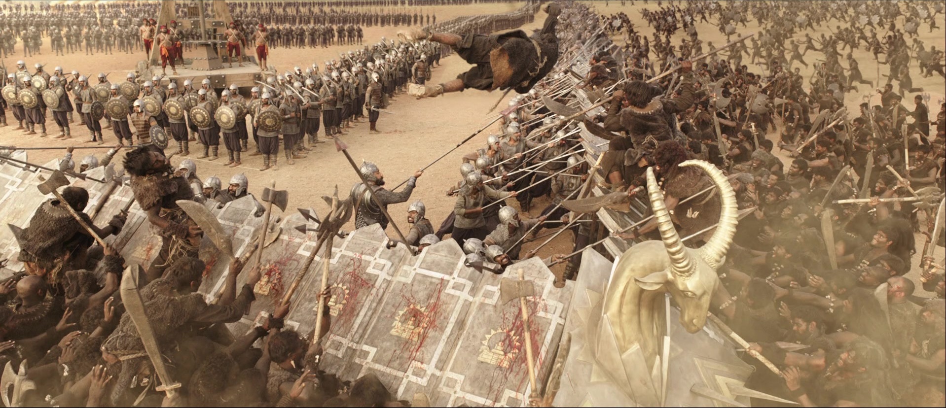Bãhubali: The Beginning (2015), wide, 2.32:1 — film still