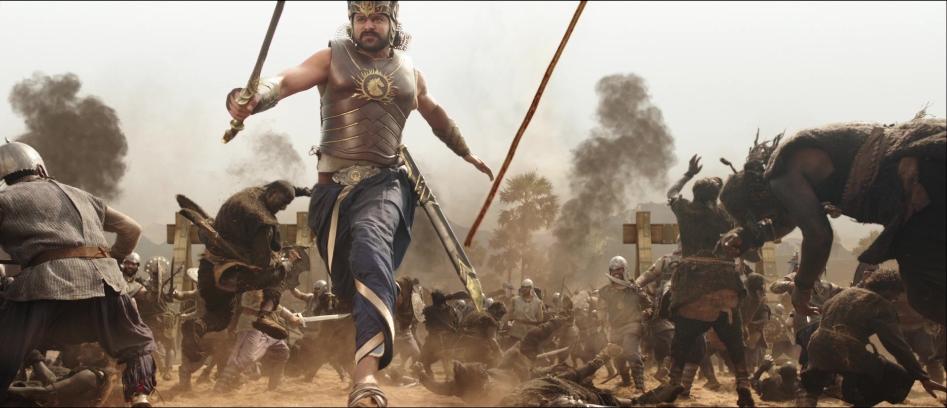 Bãhubali: The Beginning (2015), wide, 2.32:1 — film still