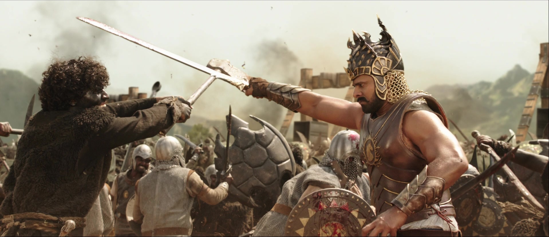Bãhubali: The Beginning (2015), wide, 2.32:1 — film still