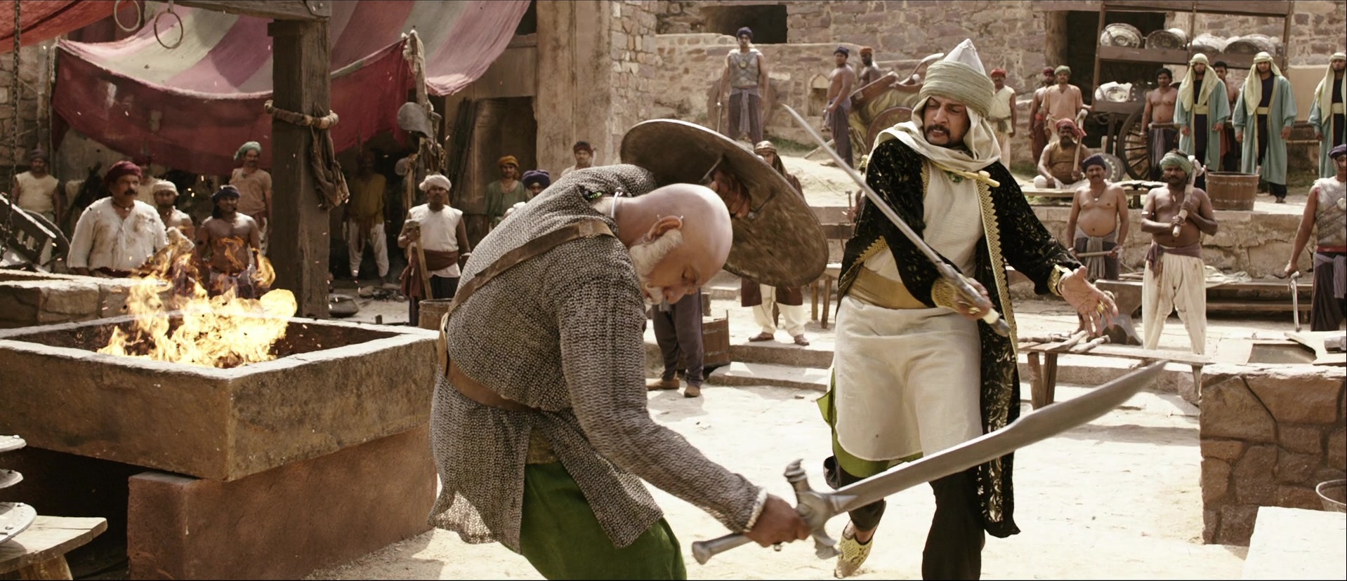 Bãhubali: The Beginning (2015), wide, 2.32:1 — film still
